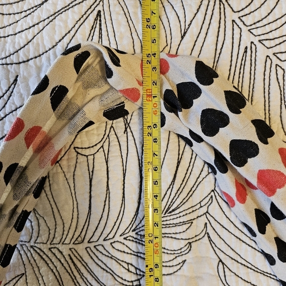 VGUC Vine Street Market Hearts Bag Canvas Reusable Shopping Tote Red Black - Picture 6 of 8